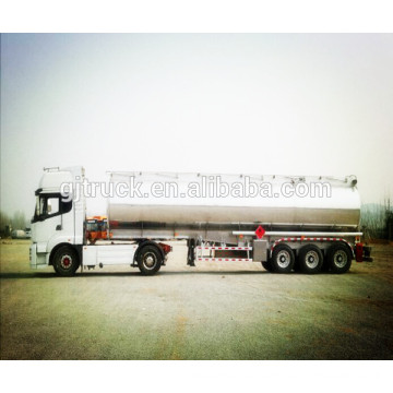 3 Axle stainless tank trailer with isolation layer with heating system with 42000L capacity for chemical liquid transportation